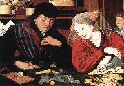 REYMERSWALE, Marinus van The Banker and His Wife rr oil on canvas